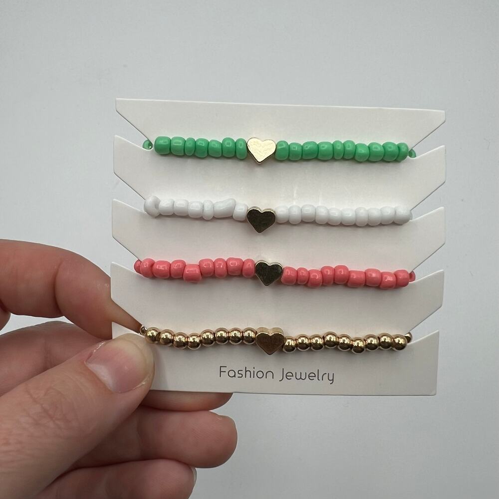 NWT Colorful Stackable Stretchy Beaded Bracelets